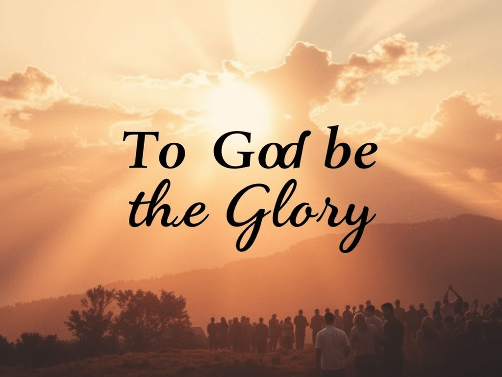 Glory to God!